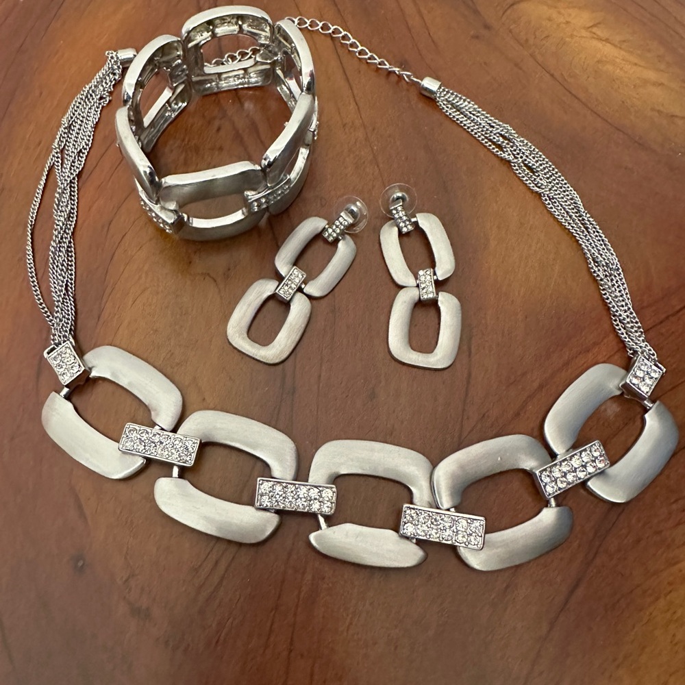 Necklace, bracket, earring set